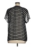 a.n.a. A New Approach 100% Polyester Stripes Gray Short Sleeve Blouse Size 1X - photo 2