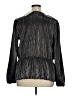 On 34th 100% Polyester Metallic Silver Long Sleeve Blouse Size 1X - photo 2