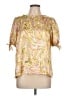Wrapper Gold Short Sleeve Blouse Size L - photo 1