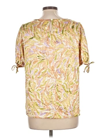 Wrapper Short Sleeve Blouse (view 2)