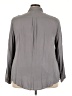 Torrid 100% Rayon Solid Gray Long Sleeve Button-Down Shirt Size 3X Plus (3) - photo 2
