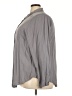 Torrid 100% Rayon Solid Gray Long Sleeve Button-Down Shirt Size 3X Plus (3) - photo 5
