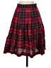 Gap 100% Rayon Plaid Red Casual Skirt Size 5 - 6 - photo 2