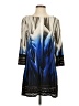 Alfani Graphic Silver Blue Casual Dress Size S - photo 1