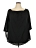Indulge 100% Polyester Black 3/4 Sleeve Blouse Size 2X - photo 1