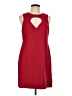 BCBGeneration 100% Polyester Solid Red Cocktail Dress Size 12 - photo 1