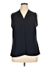 Nic + Zoe 100% Polyester Black Sleeveless Blouse Size XL - photo 1