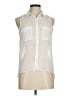 BSB Collection Ivory Sleeveless Button-Down Shirt Size M - photo 1