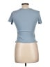Shein Blue Short Sleeve Turtleneck Size L - photo 2