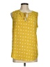 PREMISE 100% Polyester Yellow Sleeveless Blouse Size M - photo 1