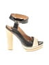 Ann Taylor Color Block Black Sandals Size 7 1/2 - photo 1