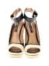 Ann Taylor Color Block Black Sandals Size 7 1/2 - photo 2