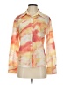 Kourt 100% Polyester Print Orange Long Sleeve Blouse Size S - photo 1