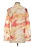 Kourt 100% Polyester Print Orange Long Sleeve Blouse Size S - photo 2
