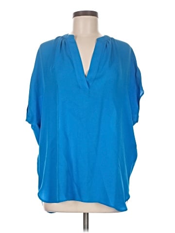 Diane von Furstenberg Short Sleeve Silk Top (view 1)