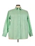 Foxcroft Solid Green Long Sleeve Button-Down Shirt Size 20 - photo 1