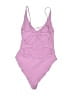 L Space Solid Pink One Piece Swimsuit Size 10 - photo 2