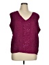 Rafael 100% Polyester Burgundy Sleeveless Blouse Size XL - photo 1