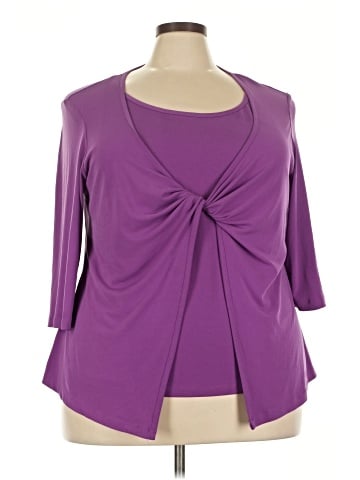 Just My Size 3/4 Sleeve Top (view 1)