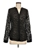 Ann Taylor Animal Print Black Long Sleeve Blouse Size M - photo 1