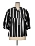 Unbranded 100% Polyester Stripes Black 3/4 Sleeve Blouse Size XL - photo 1