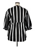 Unbranded 100% Polyester Stripes Black 3/4 Sleeve Blouse Size XL - photo 2