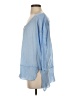 Sno Skins Blue 3/4 Sleeve Blouse Size S - photo 5