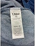 Chloé 100% Cotton Chevron-herringbone Blue Dress Size 14 - photo 7