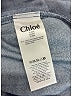Chloé 100% Cotton Chevron-herringbone Blue Dress Size 14 - photo 3