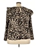 Lane Bryant 100% Polyester Animal Print Brown Long Sleeve Blouse Size 22 - photo 2