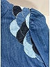 Chloé 100% Cotton Chevron-herringbone Blue Dress Size 14 - photo 4