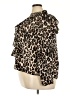 Lane Bryant 100% Polyester Animal Print Brown Long Sleeve Blouse Size 22 - photo 5