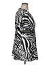 Fashion Bug Silver Short Sleeve Blouse Size XL - photo 4