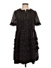 Topshop 100% Polyester Polka Dots Black Casual Dress Size 2 - photo 1