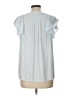 Ramy Brook 100% Polyester Silver Short Sleeve Blouse Size L - photo 2
