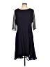 LUXE 100% Viscose Solid Black Cocktail Dress Size 12 - photo 1