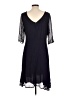 LUXE 100% Viscose Solid Black Cocktail Dress Size 12 - photo 2