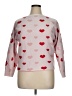 Rafiana 100% Polyester Hearts Pink Pullover Sweater Size XL - photo 1