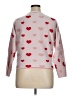 Rafiana 100% Polyester Hearts Pink Pullover Sweater Size XL - photo 2