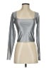 Babaton Metallic Silver Long Sleeve Top Size S - photo 1