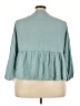 Lane Bryant Teal 3/4 Sleeve Blouse Size 24 - photo 2
