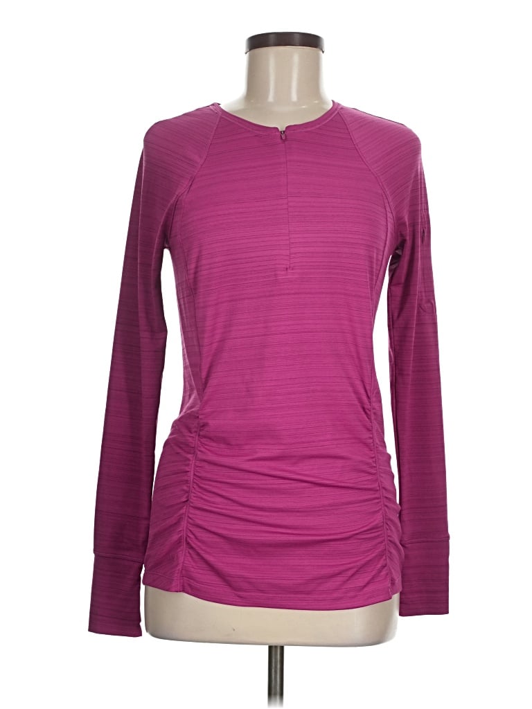 Pre-owned Athleta Fleece Jacket In Purple