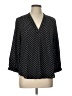 Vince Camuto 100% Polyester Polka Dots Black 3/4 Sleeve Blouse Size L - photo 1