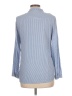 Ambiance 100% Rayon Stripes Blue Long Sleeve Button-Down Shirt Size L - photo 2