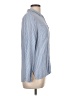 Ambiance 100% Rayon Stripes Blue Long Sleeve Button-Down Shirt Size L - photo 4