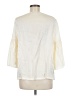 Otte 100% Silk Ivory 3/4 Sleeve Silk Top Size M - photo 2