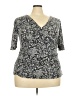Soft by Avenue Gray 3/4 Sleeve Top Size 22 - 24 - photo 1