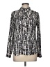 Ann Taylor LOFT 100% Polyester Animal Print Silver Long Sleeve Blouse Size M - photo 1