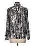 Ann Taylor LOFT 100% Polyester Animal Print Silver Long Sleeve Blouse Size M - photo 2