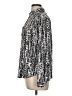 Ann Taylor LOFT 100% Polyester Animal Print Silver Long Sleeve Blouse Size M - photo 5